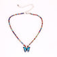 Accessories Personalized Colorful Claw Chain Drill Necklace Simple Drip Oil Symphony Butterfly Pendant Necklace