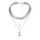 Jewelry Personality Thick Chain Punk Rock Portrait Retro Necklace Exaggerated Cross Multilayer Necklace