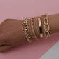 Jewelry Smooth C-shaped Mixed Twist Chain Bracelet Simple Thread Exaggerated O-Chain Set Bracelet