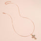 Personality Flower Cross Necklace Fashion Temperament Diamond-studded Leaf Clavicle Chain Simple Necklace Female