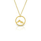Hollow Mountain Necklace Round Mountain Charm Titanium Steel
