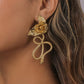 E1395 Niche Design Sense Fashion Earrings Female Rose Snake Exaggerated Baroque Creative Earrings
