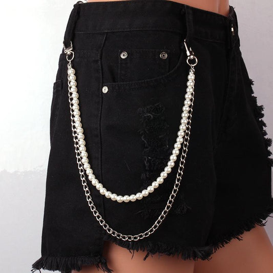 Punk Metal Chain Body Chain Fashion Versatile Popular Metal Pants Chain Six-Piece Set