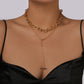 N1199 Long Chain Necklace Hip Hop Y Shape Sweet Cool Necklace Stacked Fashion Geometric Necklace