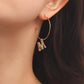 Jewelry punk geometric letter M pendant earrings female insC-shaped large ring earrings