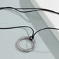 Jewelry punk cold metal ring pendant necklace simple personality wax line adjustment necklace