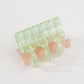 F4479 Acetic acid plate two-color fashion shark hair clip sweet checkerboard small fresh temperament clip female