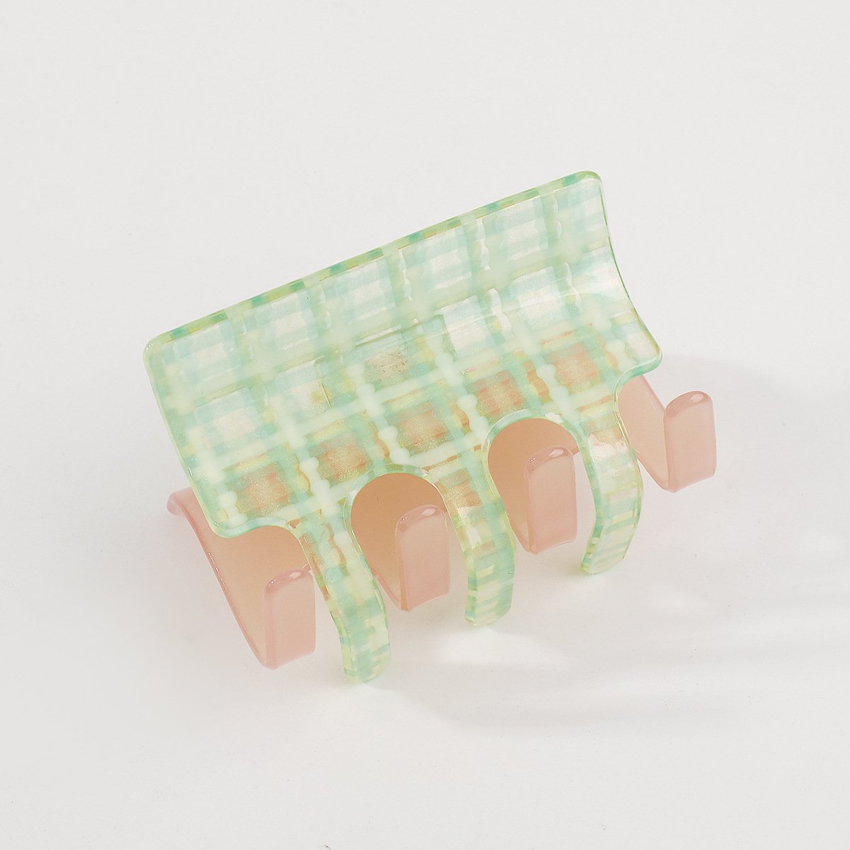 F4479 Acetic acid plate two-color fashion shark hair clip sweet checkerboard small fresh temperament clip female
