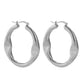 Jewelry Fashion Street Shot Metal Texture U-Shaped Earrings Female Simple Versatile Geometric Hollow Earrings