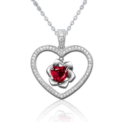 Jewelry Rose Love Pendant Necklace Female Niche Design Sense Light Luxury Jewelry