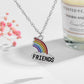 Rainbow Cloud Mosaic Necklace Set Simple Rainbow Pendant Clavicle Chain Necklace Jewelry
