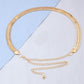 Women's Waist Chain Fashion Versatile Decorative Dress Metal Hooks Adjust Belt Accessories Hanging Bead Chain