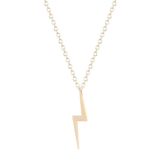 New Lightning Pendant Necklace Creative Fashion Simple Lightning Logo Clavicle Chain