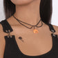 N9446 Personality Necklace Halloween Dripping Oil Pumpkin Exaggerated Necklace Dark Department Exaggerated Necklace Female