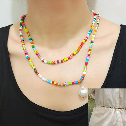 Jewelry Handmade Colorful Rice Beads Waist Decoration Beach Chain Summer Popular Waist Chain Women