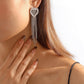 E1557 Exaggerated claw chain rhinestone temperament earrings love claw chain tassel temperament long earrings for women