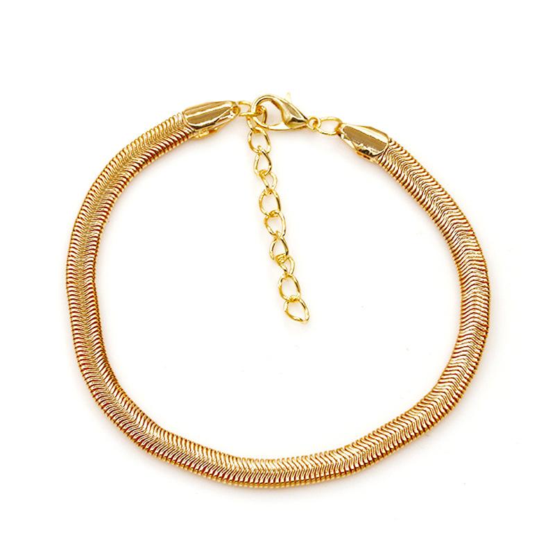 Metal Chain Fine Fish Scale Anklet Snake Bone Chain Bracelet Jewelry