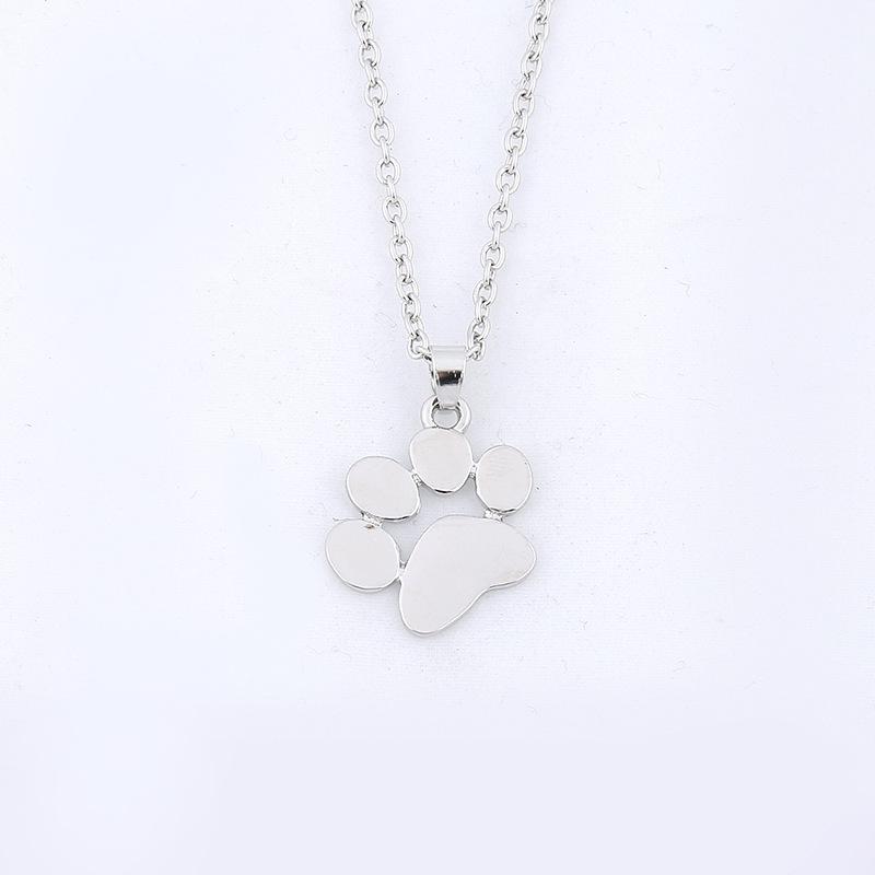 Jewelry Cute Animal Dog Paw Small Pendant Clavicle Necklace Accessories X837