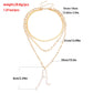 Jewelry punk multi-layer clavicle chain imitation pearl letter A pendant necklace female all-match niche design