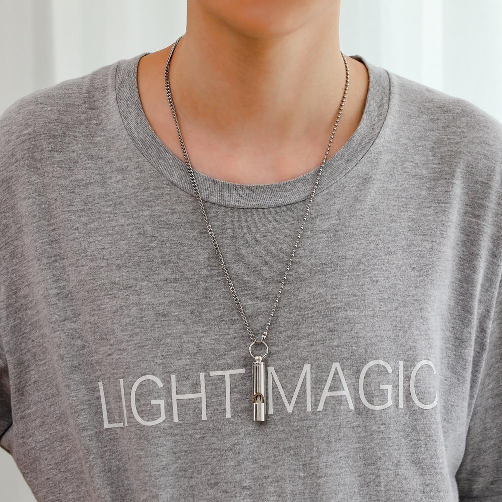 ins simple cold creative can whistle pendant personality hip-hop fashion necklace men and women tide