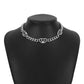 N1427 Double Love Geometric Necklace Micro-inlaid Niche Exaggerated Chain Necklace French Vintage Necklace Female