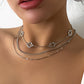 Jewelry Sweet Cool Cross Geometric Chain Necklace Spice Girl Hollow Smiley Face Set Necklace Female