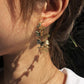 E8738 Mori Fairy Design Earrings Golden Butterfly Exaggerated Circle Earrings Street Catwalk Fashion Earrings