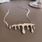 Minority Design Melted Ice Cream Titanium Steel Trendy Spice Girl Necklace Hip Hop Men and Women Trendy Versatile Lava Clavicle Chain