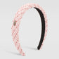 F588 Xiaoxiang High Skull Headband Autumn and Winter Style French Retro Simple Fabric Lattice Headband