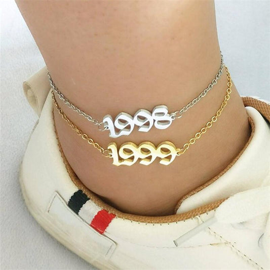 Explosive creative digital anklet fashion women's year anklet