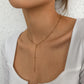N9516 Simple niche necklace chain tassel design sense single-layer necklace personality long geometric necklace