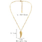 Feather Necklace Women's Light Luxury Niche Design Sense Clavicle Chain Versatile Stainless Steel Golden Angel Wings Short Necklace