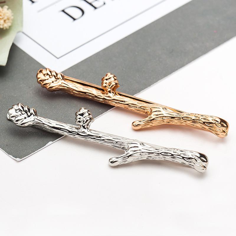 Jewelry simple personality fashion trendy fan metal branch women's hair clip word clip hair accessories