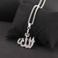 Hip-hop full diamond necklace exaggerated diamond number symbol pendant jewelry