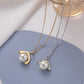 Pearl U-shaped necklace female niche design sense stainless steel temperament ins irregular retro fashion clavicle chain
