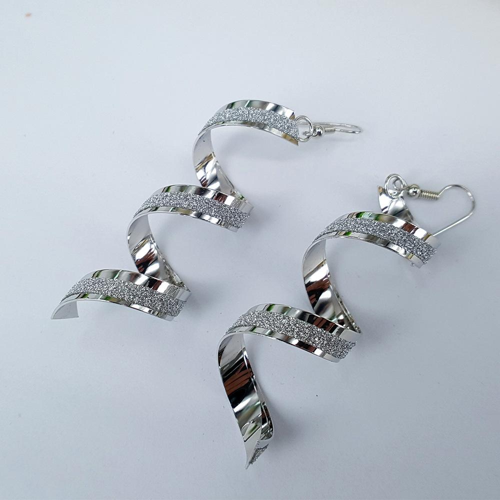 Long Fashion Earrings Frosted Spiral Earrings Earrings Accessories Jewelry