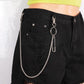 Jewelry Punk Rock Metal Paperclip Waist Decoration Retro Simple Twist Chain Keychain Pants Chain