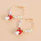 Jewelry Small Fresh Beaded Mushroom Pendant Earrings Earrings Personality Simple Versatile Temperament Earrings