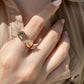 ins simple butterfly ring female fashion temperament micro-inlaid zircon metal opening index finger ring personality ring