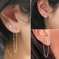 Long earrings Geometric U-shaped ear clip Moon snake earrings Non-mainstream one-piece earrings