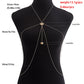 Body chain jewelry ins geometric hollow butterfly pendant metal chest chain body chain female sexy hot girl