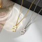 Stainless Steel Animal Owl Hollow Cross Chain Pendant Necklace Geometric Hollow Origami Pendant Animals