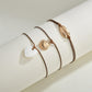 Creative Retro Simple Antique Beach Alloy Shell Bracelet Set Shell Piece Peach Heart Jewelry For Women