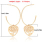 Jewelry ins geometric C-shaped large ring love tree of life pendant earrings female