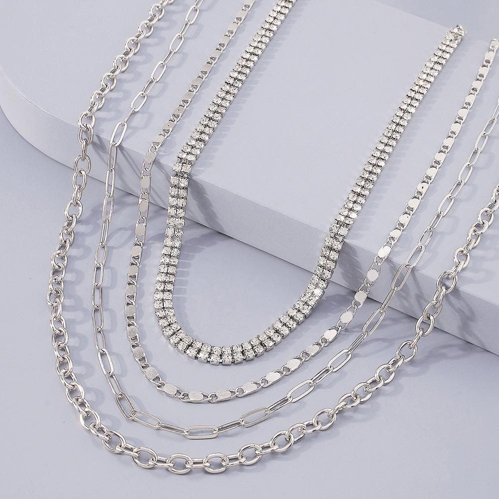 N99 Jewelry Fashion Cool Hip-Hop Punk Multilayer Necklace Geometric Claw Chain Personality Fashion Necklace