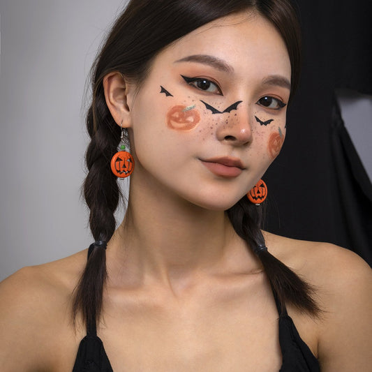 Jewelry Creative Pumpkin Smiley Skull Earrings Set Fashion Personality Halloween Earrings Female