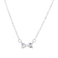 Ins Simple Bowknot Necklace Fashion Light Luxury Niche Design Zircon Clavicle Chain Temperament Sweet Necklace