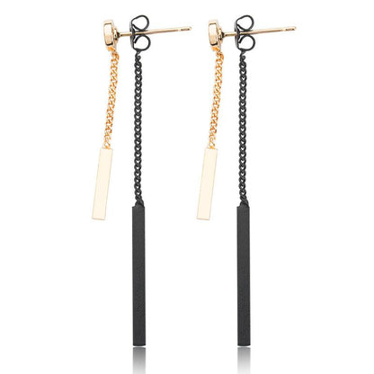 Fashion metal chain ladies temperament long tassel stud earrings earrings summer earrings accessories