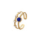 Exquisite light luxury niche design women's stainless steel opening adjustable color sun star ring