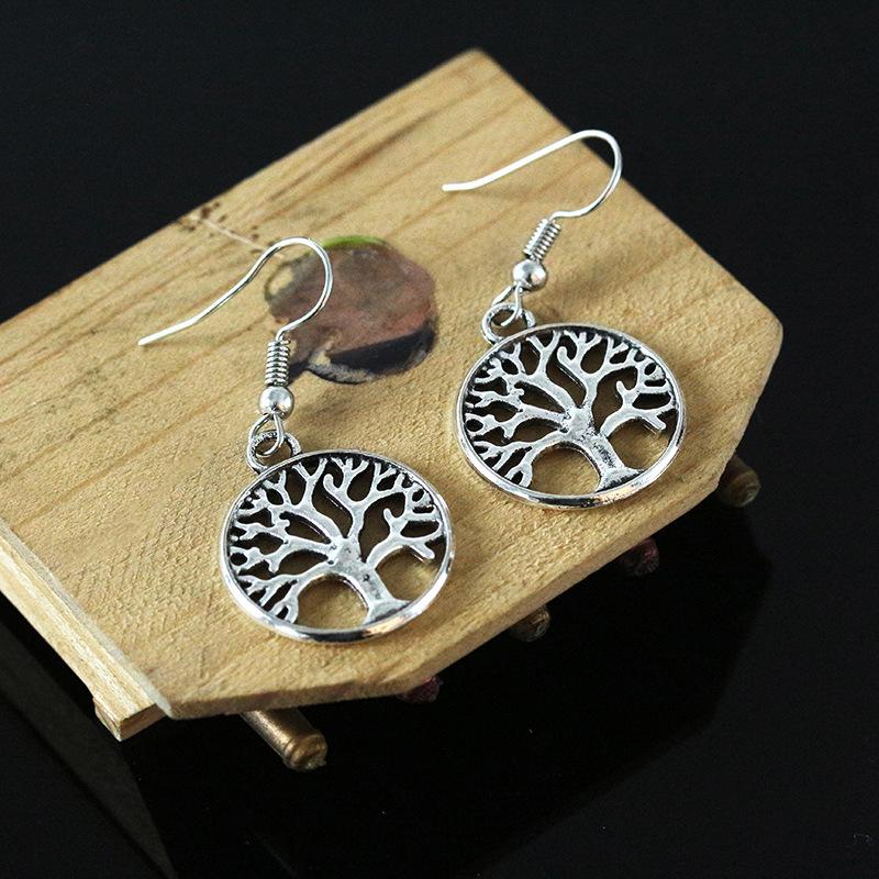 Fashion Creative Tree of Life Earrings Retro Earrings Popular Accessories